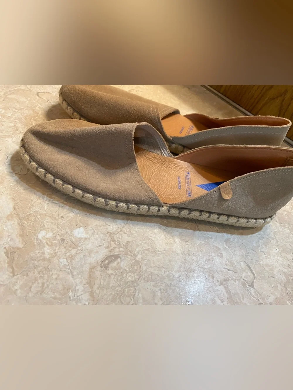VERBENAS Taupe Suede Espadrilles for Women - Slip-On Casual